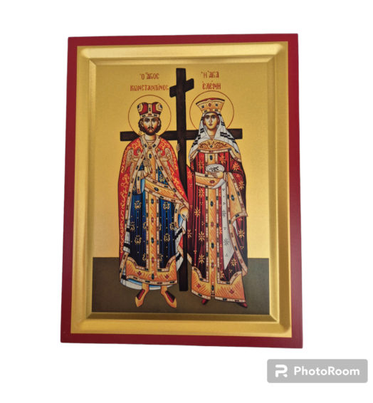 Icoană serigrafie-Sfinții Împărați Constantin și Elena